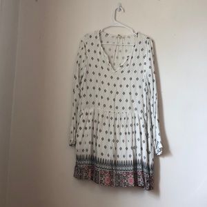 Roxy white and patterned dress